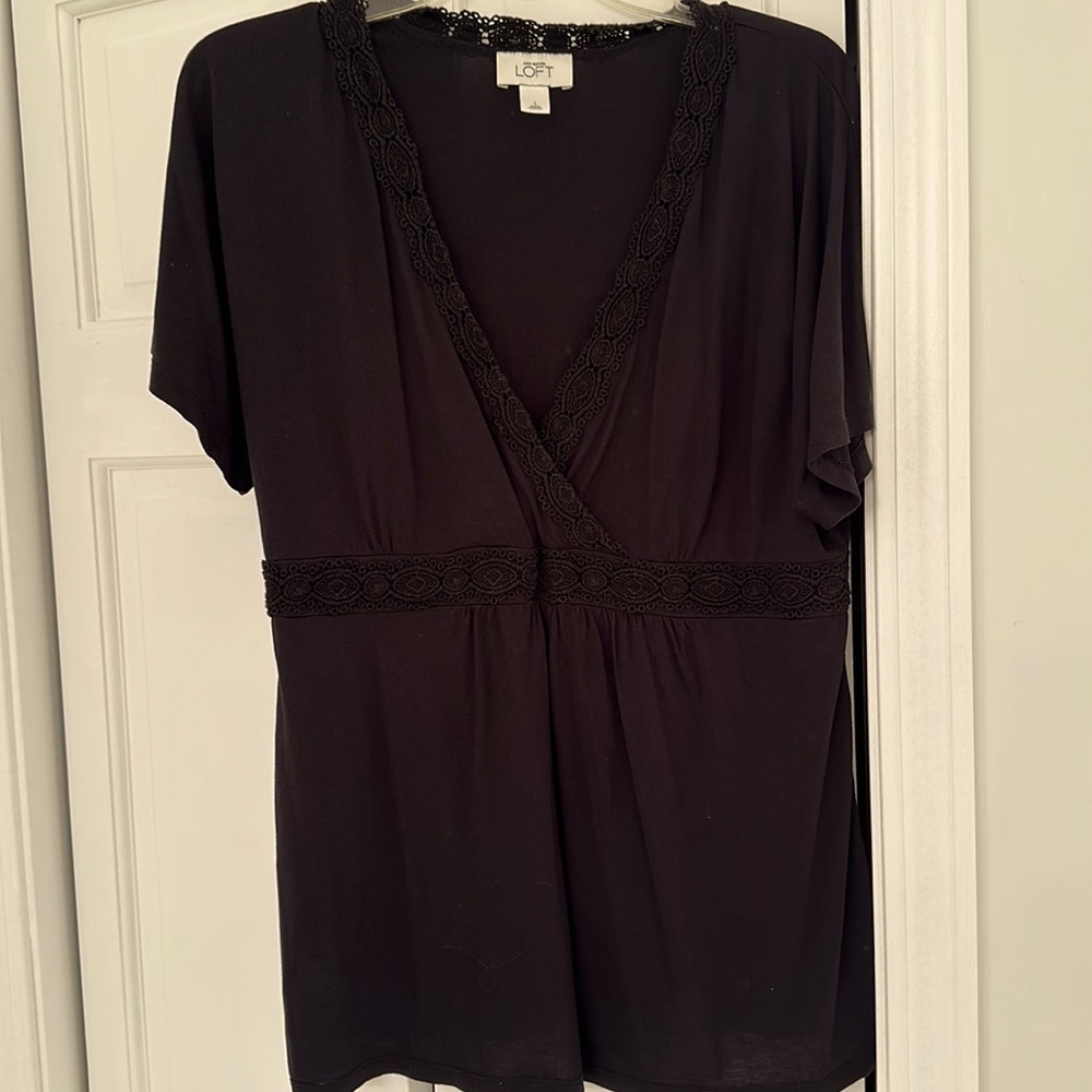 Black detailed blouse